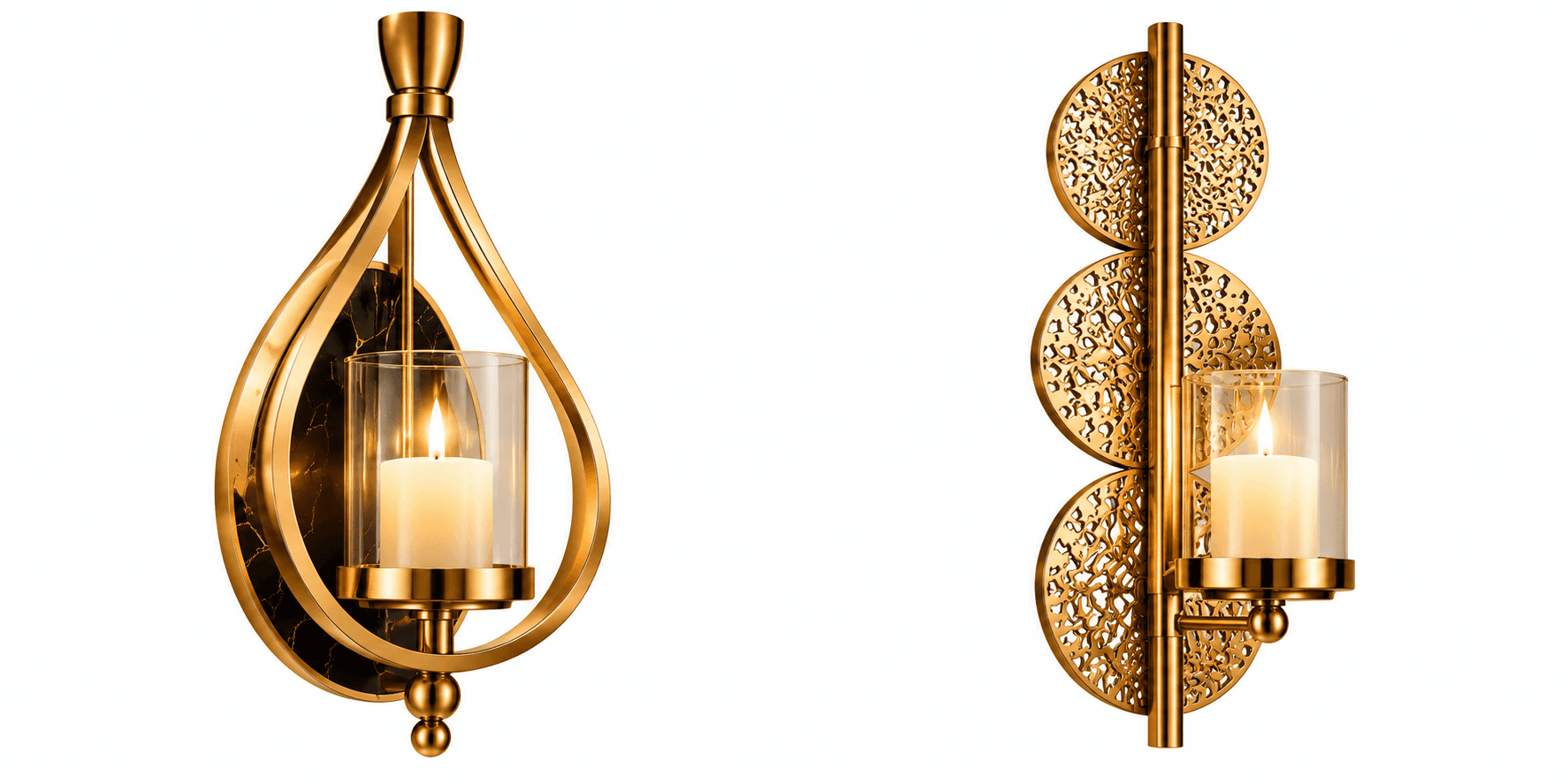 wall mounted candle holders — image 1