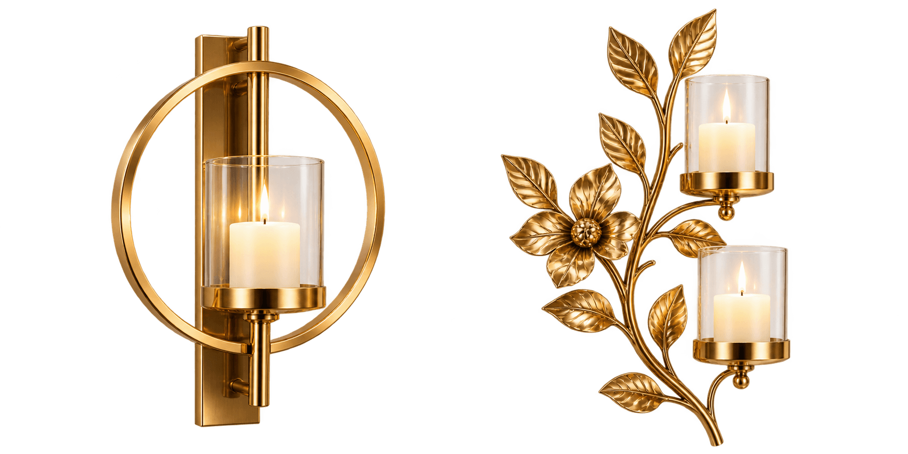 wall mounted candle holders — image 1